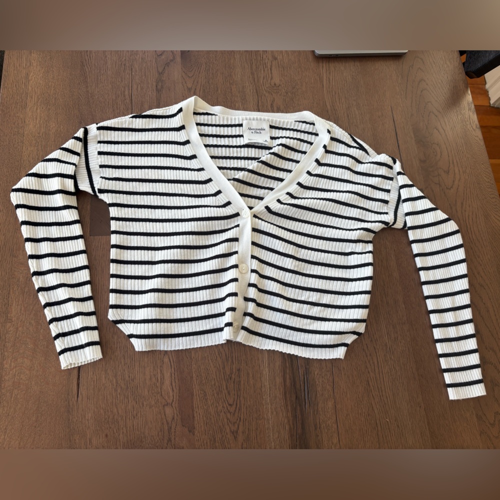 Abercrombie Striped Crop Sweater